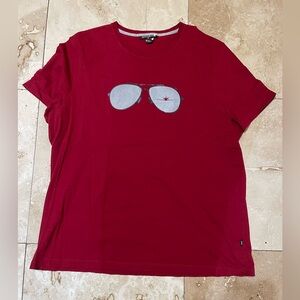 Michael Kors Red T-Shirt with Sunglasses Graphic